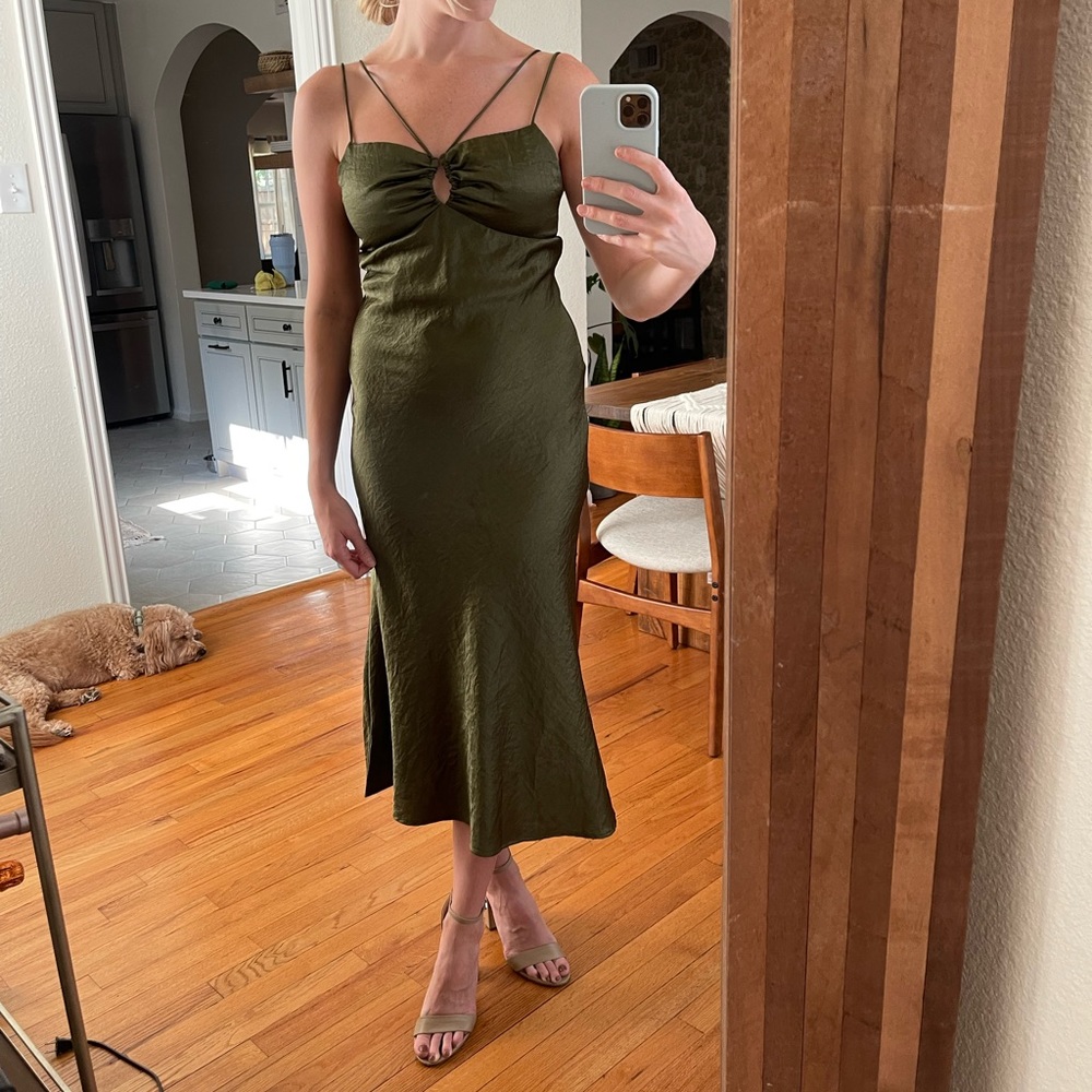 Green Silk Dress
